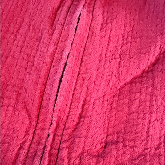 Eileen Fisher Red Textured Cotton Zip Up Jacket sz S - Picture 5 of 8